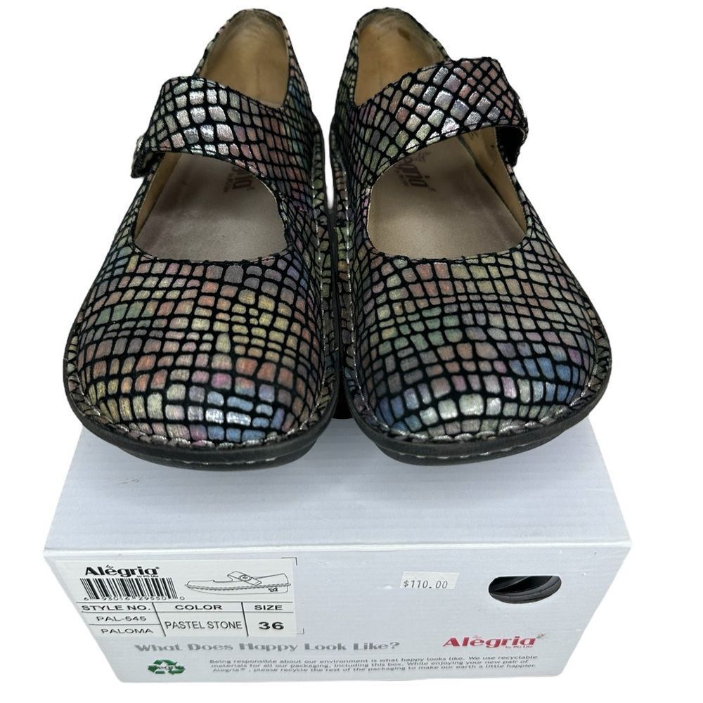 ALEGRIA Women's Size 6.5 EU 36 Paloma Pastel Stone Mary Jane Clog PAL-545